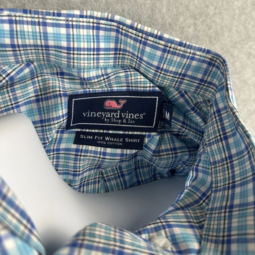 Vineyard Vines Men's Long Sleeve Button Down Slim Fit Whale Shirt Size‎ Medium